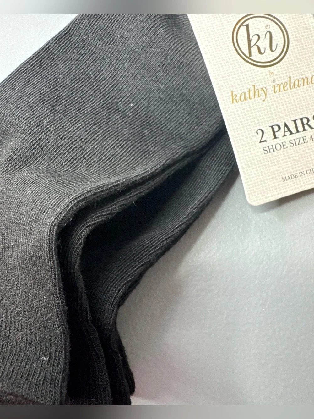 kathy ireland Black Low-Cut No-Show Socks – 2 Pack